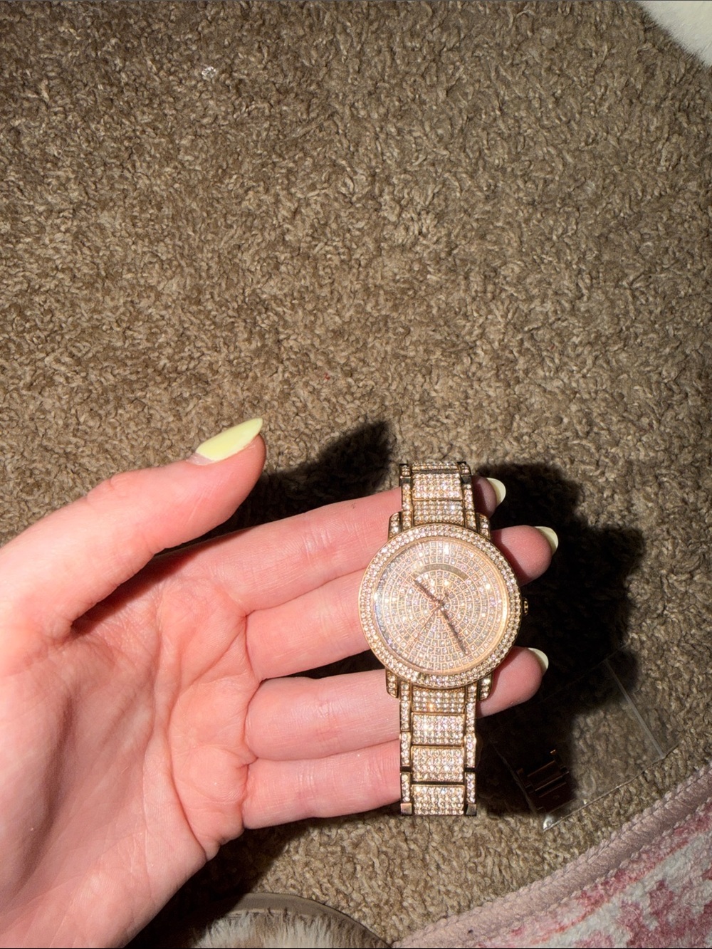 Michael Kors Rose Gold Crystal Pavé Bracelet Watch